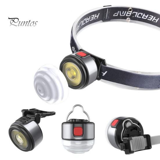 Venkovní čelovka magnetické pracovní světlo 60stupňově nastavitelná dobíjecí vodotěsná lampa s klipem na klobouk LED světlo na kolo