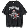 T-shirts Imprimés Gothiques 2026 Été Coton Vintage Délavé Acide T-shirts Hip Hop Streetwear Harajuku Hommes T-shirt Femmes Hauts Décontractés