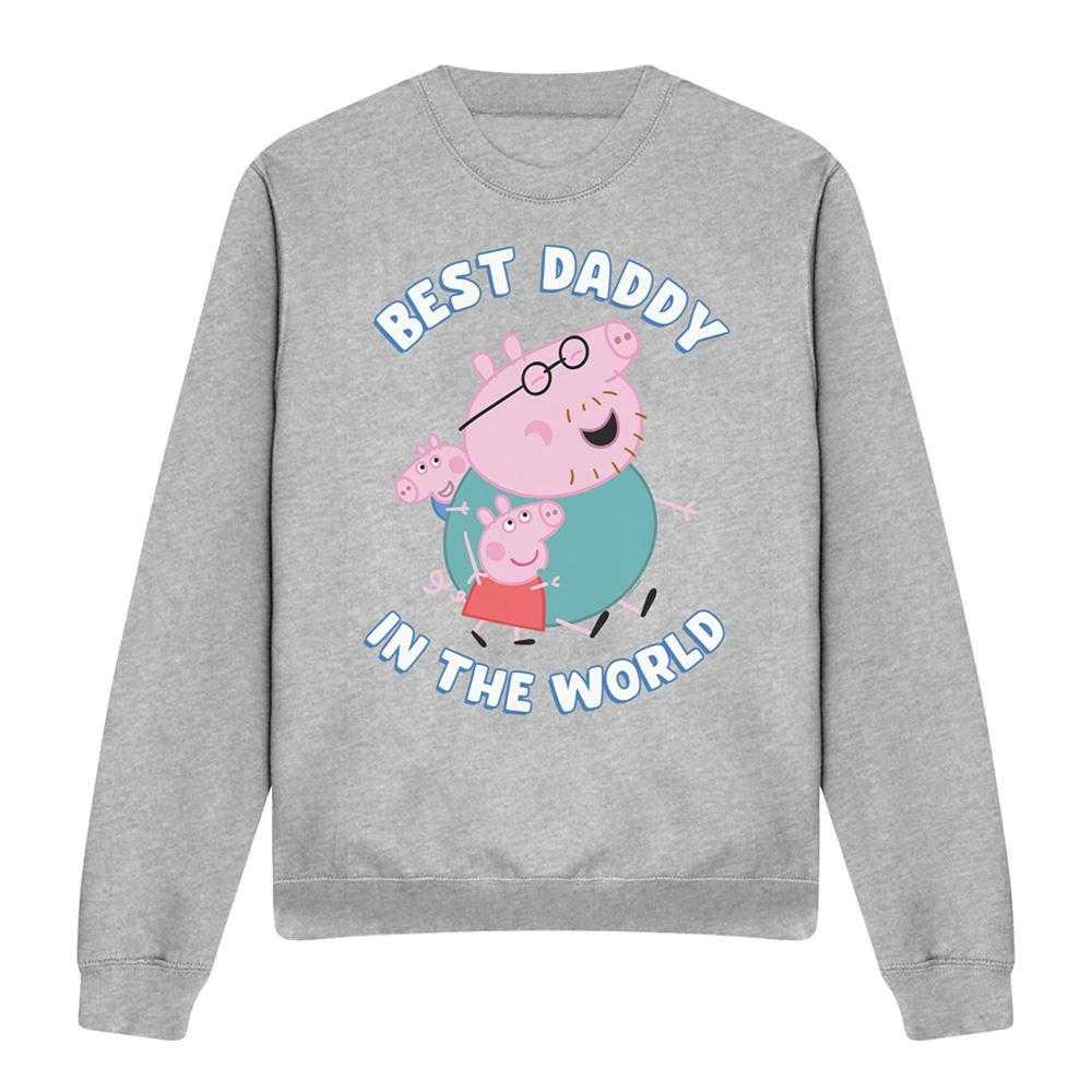 Peppa Pig Unisex Adult Best Daddy In The World Heather Sweatshirt