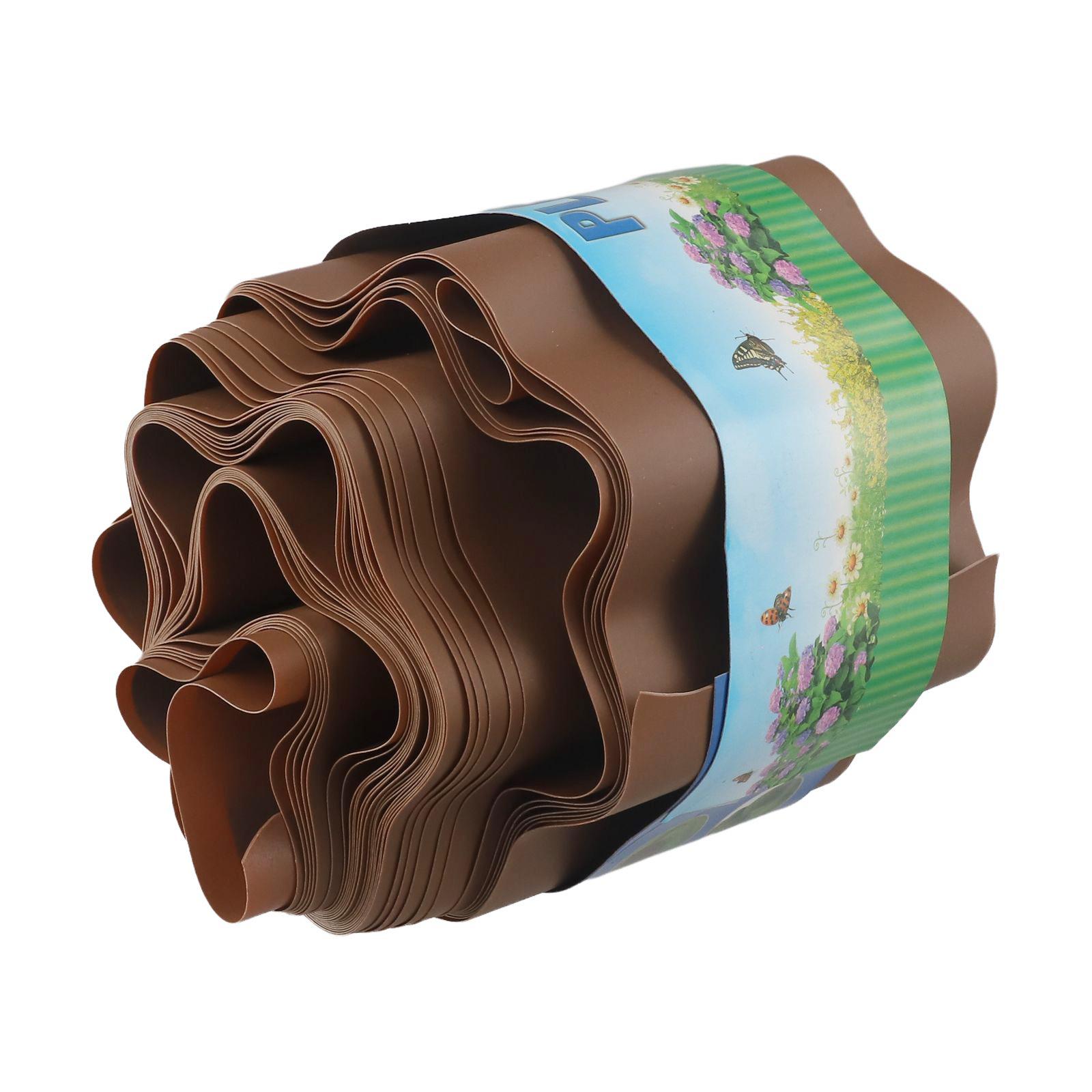 

Plastic Lawn Edge for Lawn and Flower Bed Separation Brown Color 10CMX9M