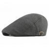 British Retro Flat Cap for Men Women Simple Cotton Knit Beret Spring Autumn Casual Newsboy Hat Solid Color Duckbill Cap