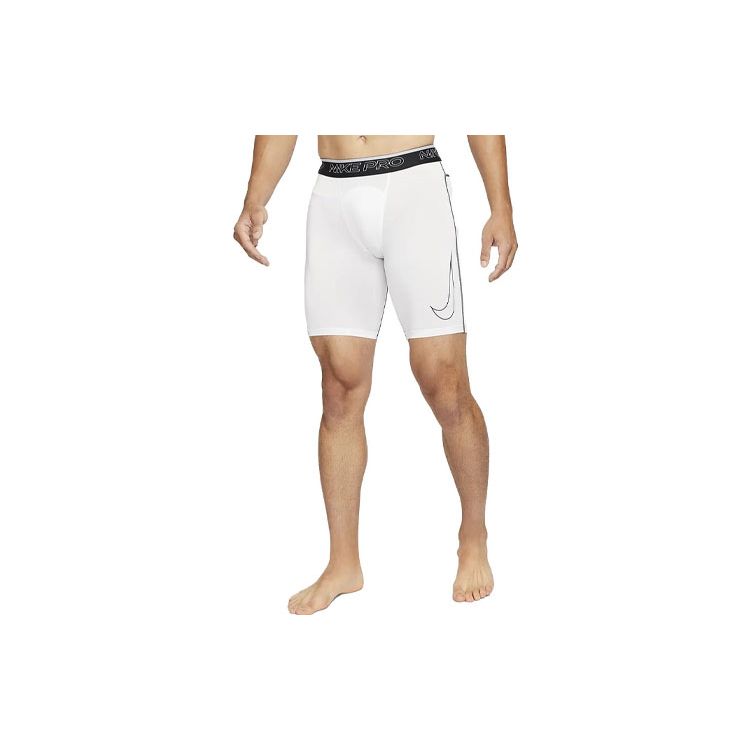 

Nike Мужские шорты для фитнеса Pro Dri-FIT с вышитым логотипом Slim Fit, белые DD1911-100