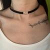 A Two-Wear, Textured Belt Buckle Choker Collar Premium Versatile Neck Link Collarbone Necklace