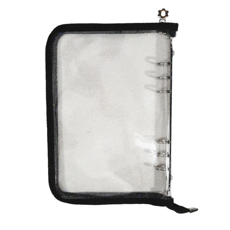 A5 6 Ring Binder Notebook with Zipper Pockets Photocard Holder Binder Sleeves Book Polaroid Small Card Photo Album