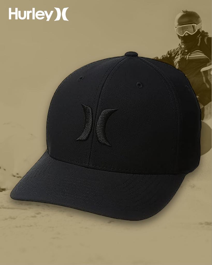 Hurley One and Only Flexfit Cap Black US Black Men's Size Small/Medium Color