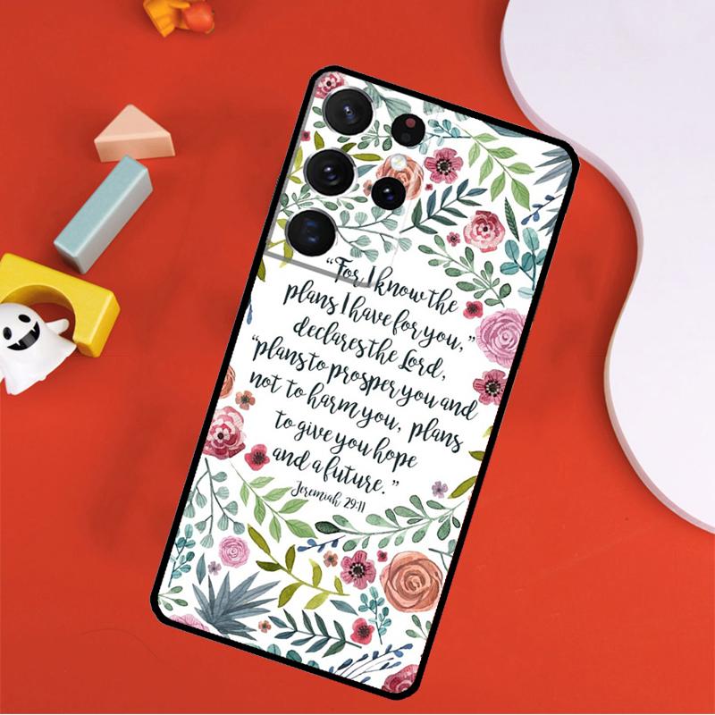 Bible Verse Phone Case For Samsung Galaxy S24 Ultra S25 Ultra S9 S10 S20 S21 S22 S23 Plus S24 FE Cover