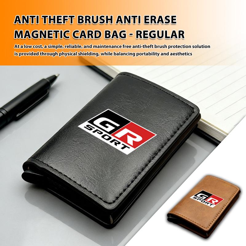 For Toyota Men's Car Anti Magnetic Anti Theft Storage Bag ID Credit Card Wallet Crown Yaris Corolla Prius Auris CHR Avalon GR