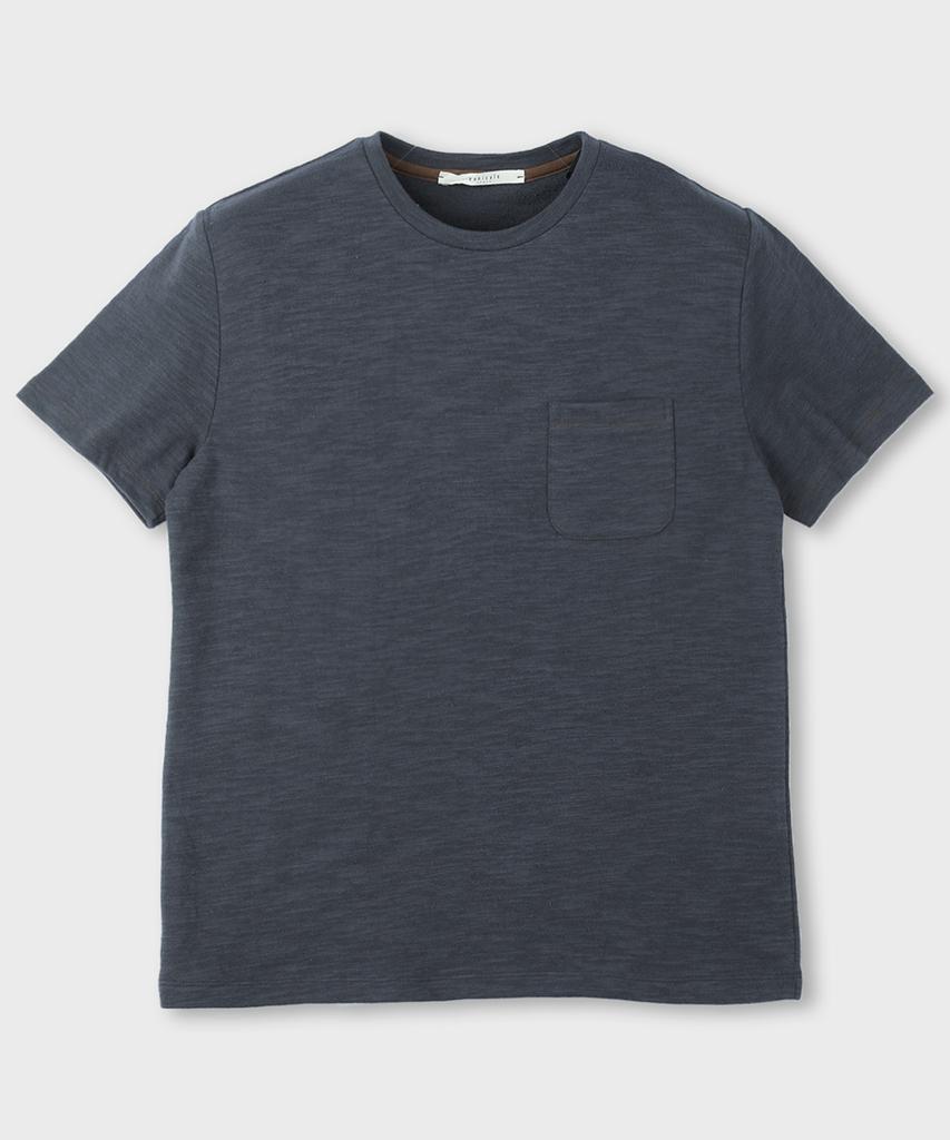 PANICALE Stitch Pocket Round Cotton T-Shirt 9 Colors (B Type)