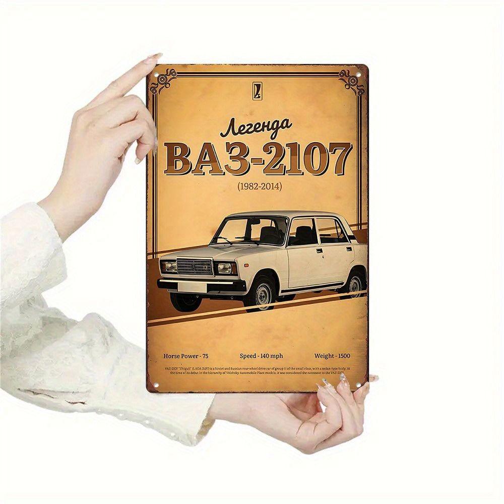 Lada Retro Metal Tin Sign Garage Wall Decor Vintage Car