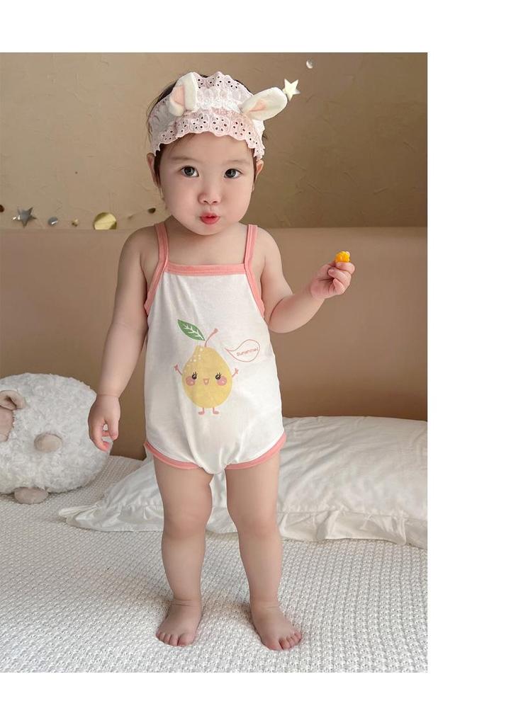 Newborn Infant Sleeveless Romper - Cute Strappy Summer Bodysuit for Boys & Girls