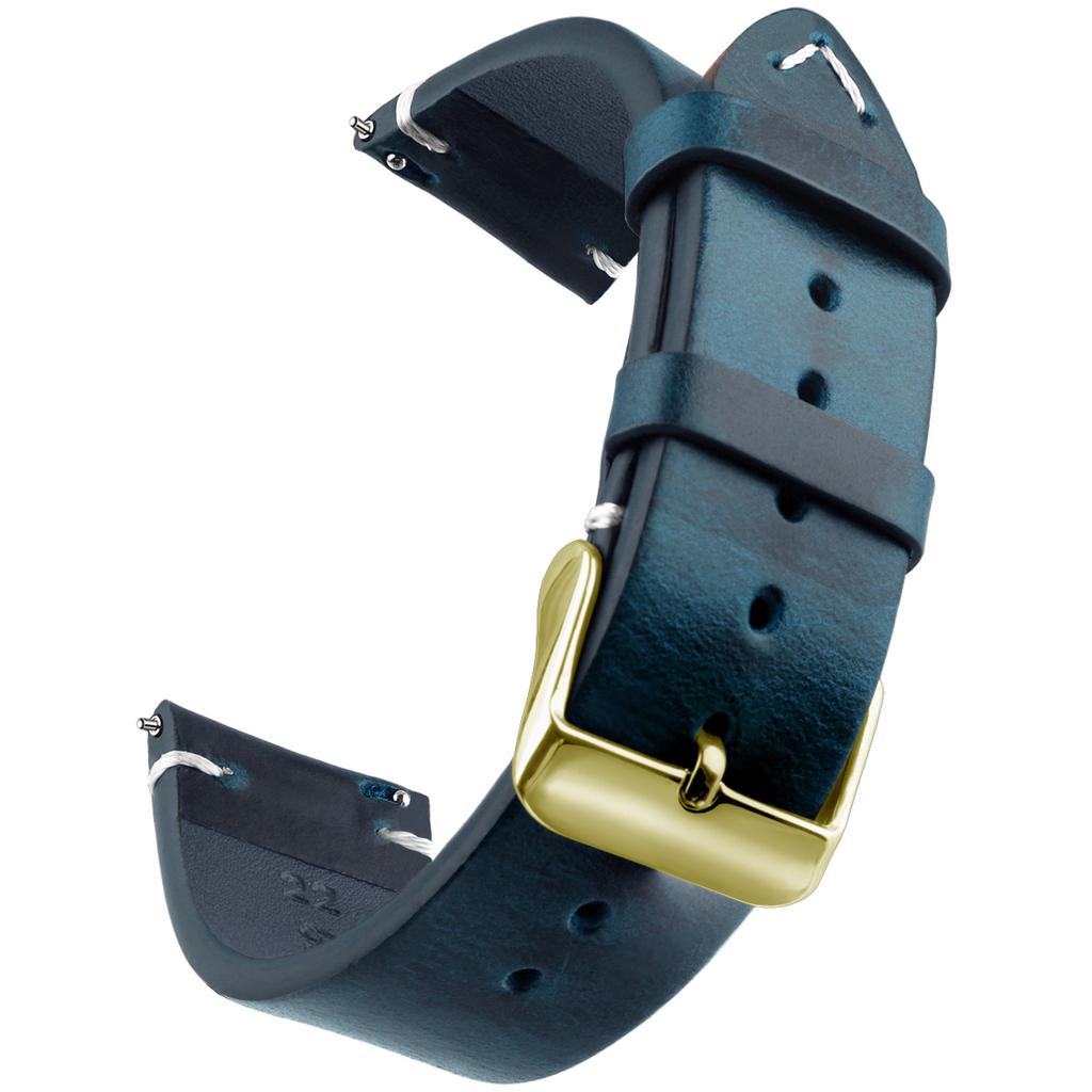 Wax Genuine Leather Watch Band, Quick Release 18mm/19mm/20mm/21mm/22mm/24m Watch Straps, for Samsung, Seiko, Oris, Citizen Watch