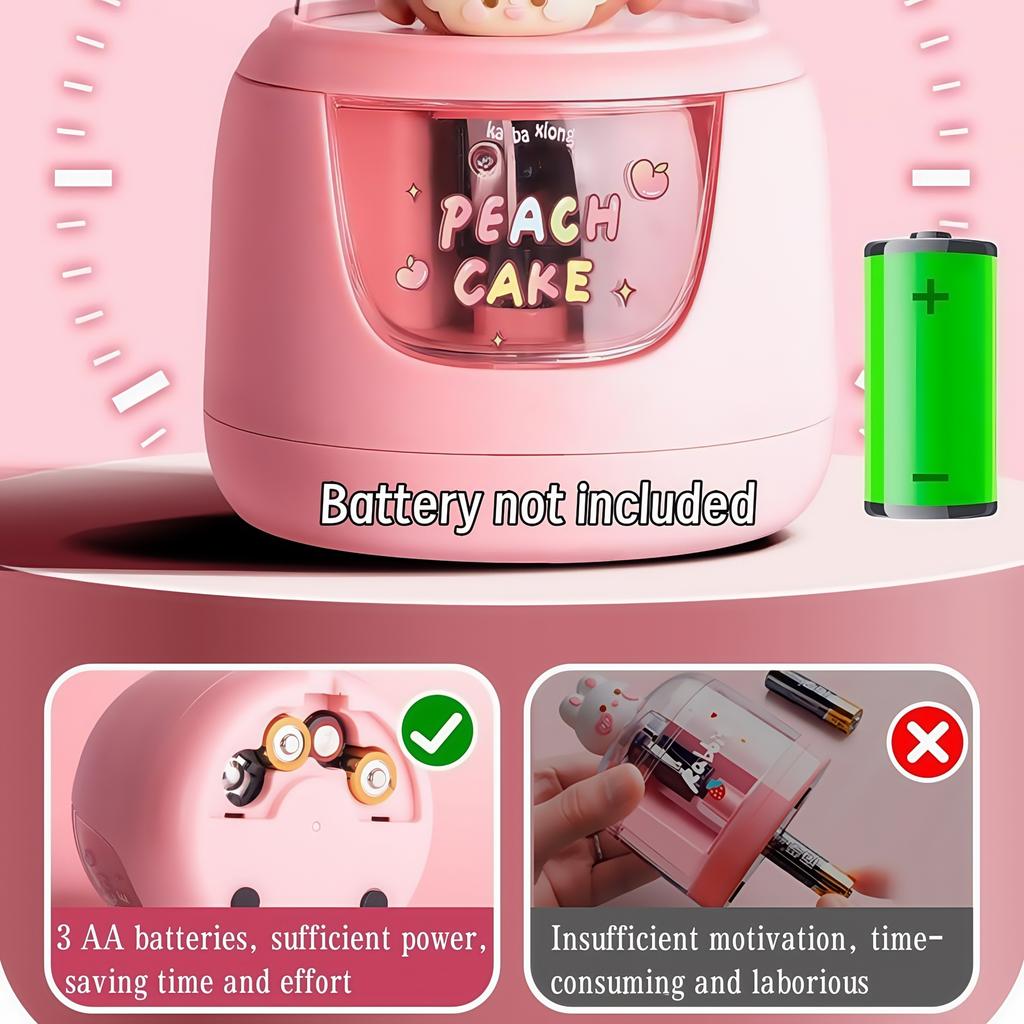 1 Piece Cute Cartoon Electric Pencil Sharpener, Batteries Not Included, Student Creative Upgrade, Whimsical School Item