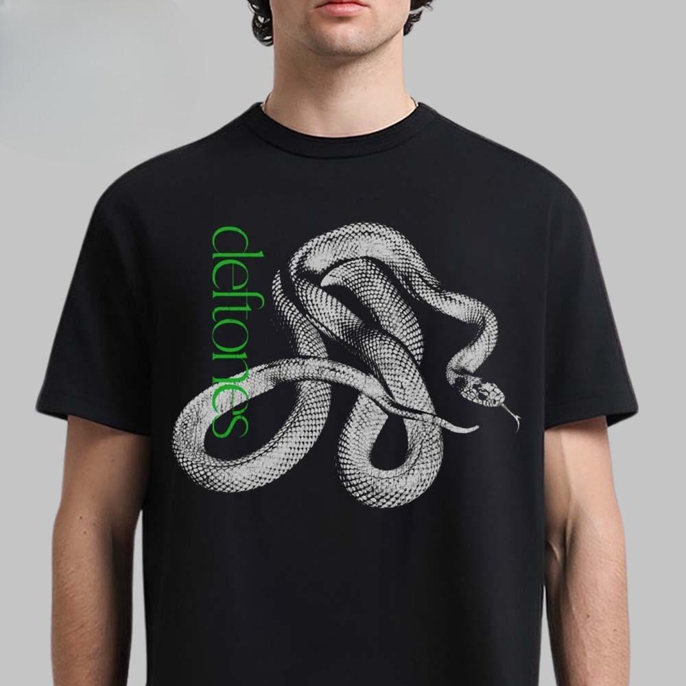 Deftones Private Music Logo Snake T-Shirt High-end Luxury Is for Both Men and Women Top Y2k Summer