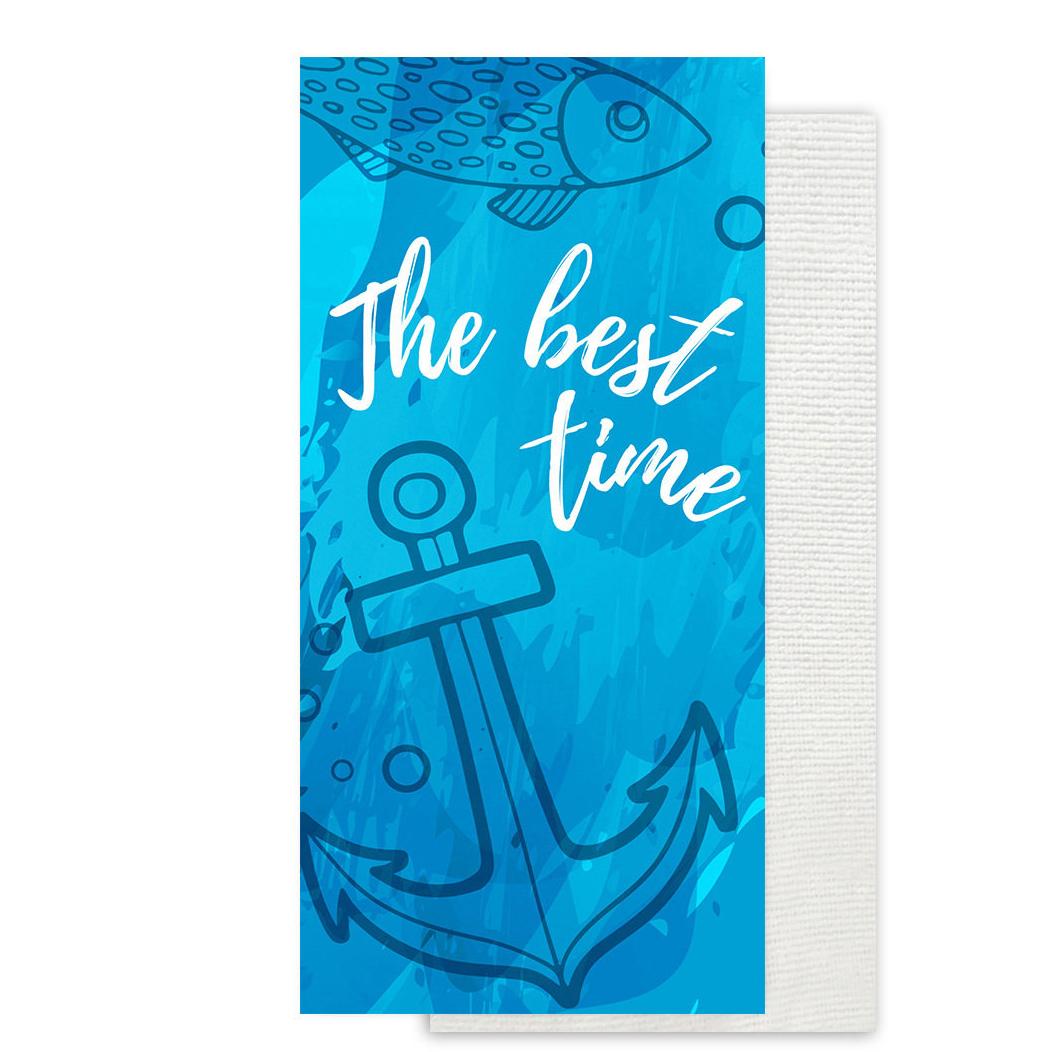 

Anchor Print Beach Towel - Soft Quick Dry Beach Bath Towel Lightweight Beach Shawl for Summer Vacation W30*H60(CM)