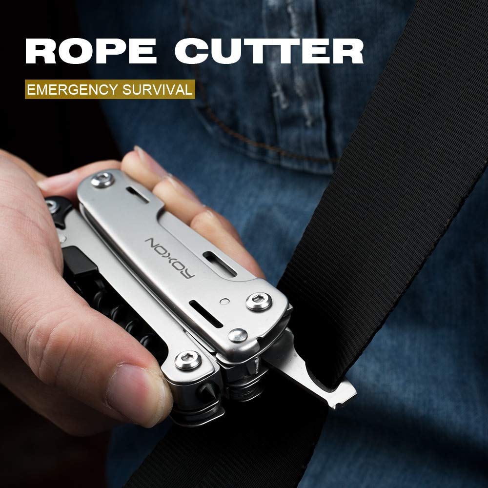 ROXON STORM S801S Multifunktionsschere Storm, faltbar, Mini, tragbar, Edelstahl, Kombinationswerkzeug, geeignet für den Außenbereich, Zuhause, Büro, Auto usw.