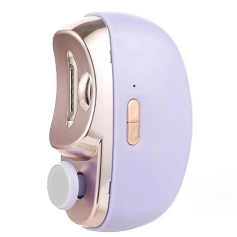 

USB Charging Automatic Electric Nail Clipper Nail Trimmer Grinder Polisher Fingernail Cutter With Cleaning Brush Manicure Tools фіолетовий