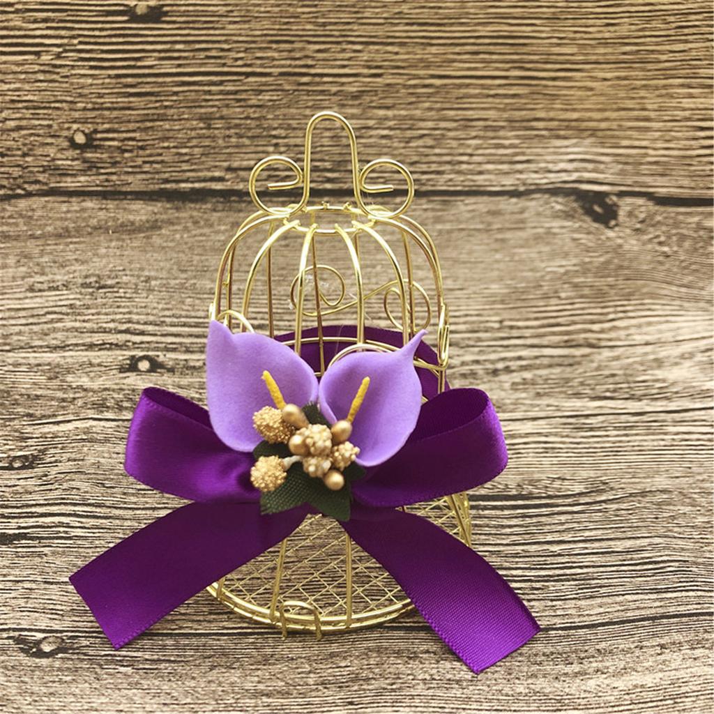 Pack of 6 Hollow Birdcage Iron Candy Box Jewelry Small Item Holder Exquisite Craftsmanship for Storing Small Accessories