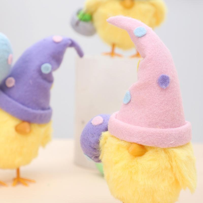 1-3PCSDIY Wool Felt Easter Chick Ornament Egg-Shaped Hanging Decoration Creative Easter Party Decor and Gift Materials for 2026