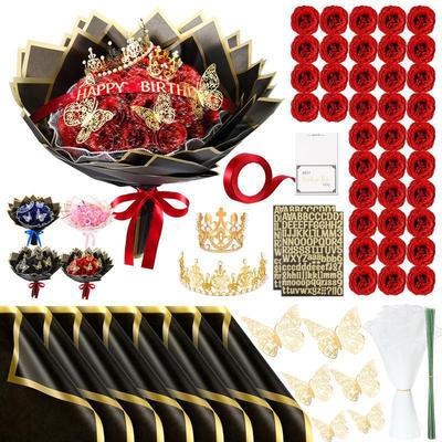 Set de Regalo DIY para Bolso con Polvo de Oro y Rosa: Perfecto para Navidad, Halloween y Cumpleaños (24-36 Piezas)