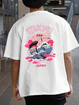 Tricou Bumbac Bărbați Tokyo Brand de Lux Modă Mărime Mare Top Casual Mânecă Scurtă Streetwear Imprimeu Clasic Nou Sosit Tricou S-4XL