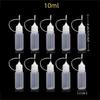 10/30/50Ml Plastic Squeezable Tip Applicator Bottle Refillable Dropper With Needle Tip Caps For Glue Pigment Oil Liquids Bottles