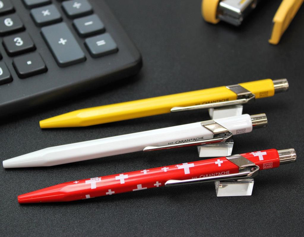 Caran d'Ache 849 Collection Swiss Flag Ballpoint Pen, Oil-Based, 0849-253, Officially Imported