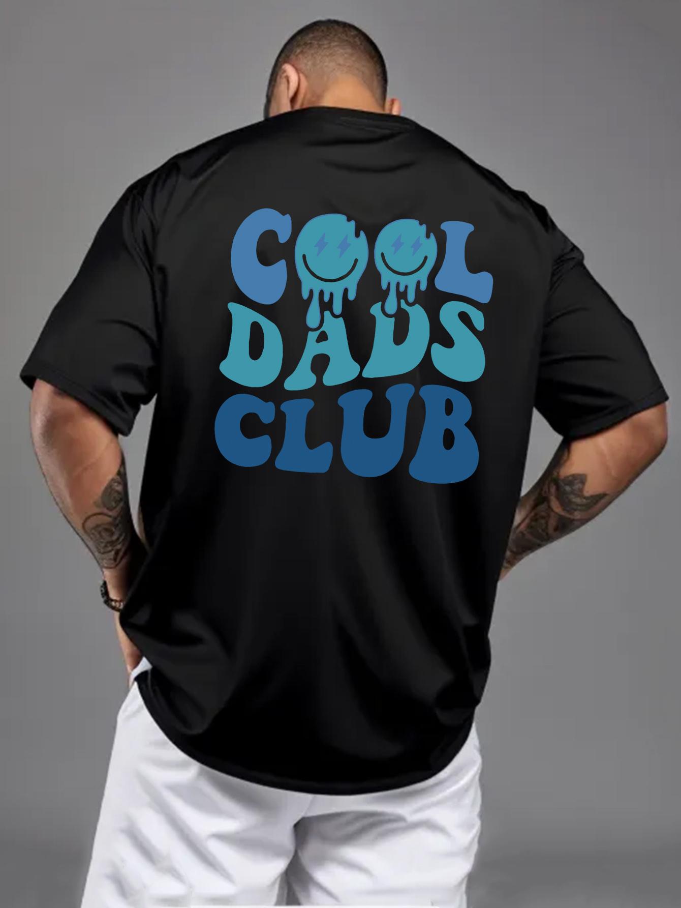 

Men s 100%Pure Cotton Summer Cool Dad Club Letter Print Lightweight and Breathable Round Neck T-shirt Casual Short Sleeved Shirt 4XL