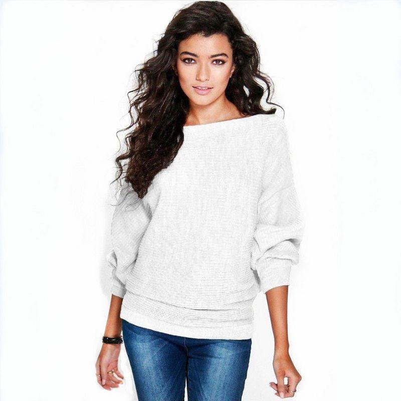 Soft And Cozy Women's Long Sleeve Baggy Pullover Top Knitted Oversized Sweater Jumper