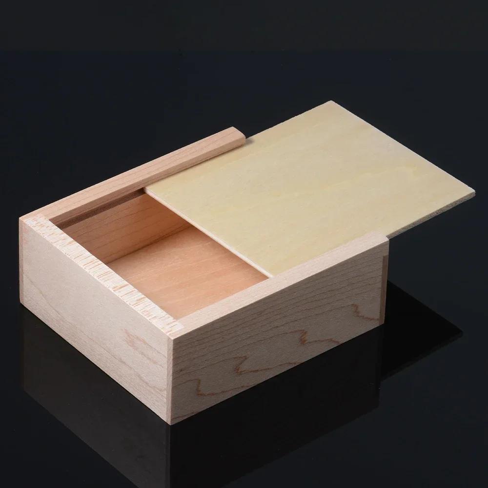 

1Pcs Walnut Square Wooden Unfinished Storage Box for Necklace Jewelry Ring Or USB Organizer Natural Wood Decor Box Case Gift Blank