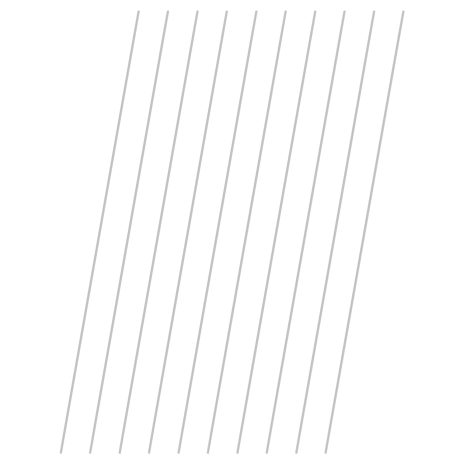 

M METERXITY 10 Pack 304 Stainless Steel Solid Round Rod 1 x 200mm Metal 1x200mm срібний