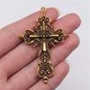 Large Crosses Detailed Religious Charm Antique Bronze Zinc Alloy Jewelry Making Supplies Necklace Making DIY Charms