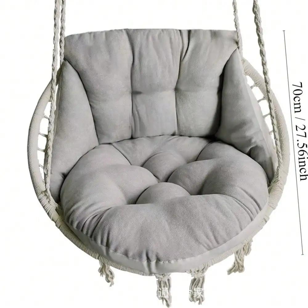 

Подвесная корзина 27,5x25,6 дюймов, утолщенная мягкая подушка для сиденья, подходит для сада, балкона, кресла-качалки 65x70x50cm серый