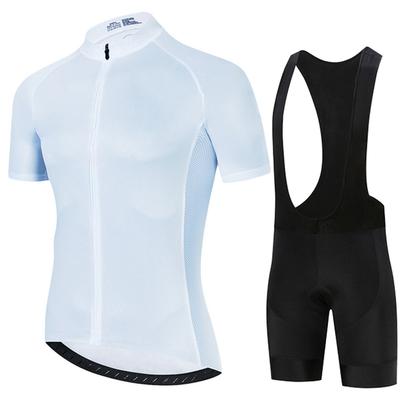 2025 Weißes Sportteam Training Radbekleidung Atmungsaktiv Herren Kurzarm Mallot Ciclismo Hombre Sommer Radtrikot-Sets