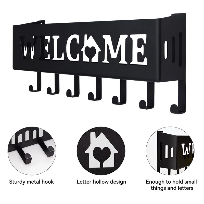 AEE4-Wall Mounted Sweet Home Decorative Key Holder, Key Wall Hook, Key Holder For Front Door