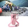 Water Bottle Bag Anti Slip Portable Double Layers Water Bottle Holder with Handle Fit for Stanley 40 Oz Insulated Tumblers Pink