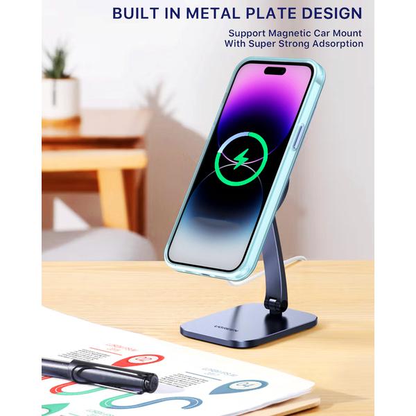 For iPhone 15 14 13 12 11 Pro Plus Max Case 360 Ring Stand Magnetic Magsafe Cover Matte Soft Clear Shell Antifall NonSlip Fundas