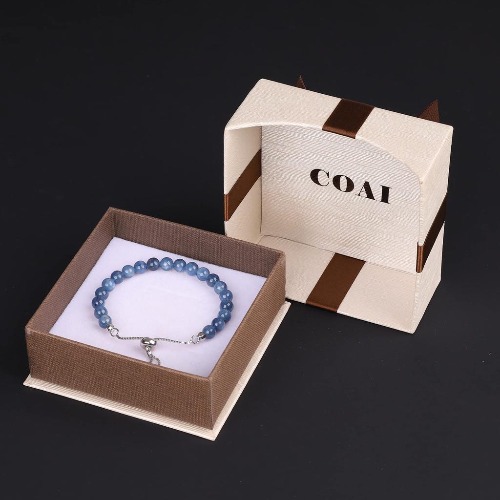 6mm Kyanite 925 Silver Slider Bracelet for Women [Coai]