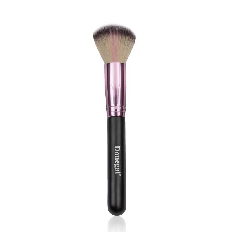 Precision Pink Kabuki Powder Brush for Flawless Finish - 1 Piece