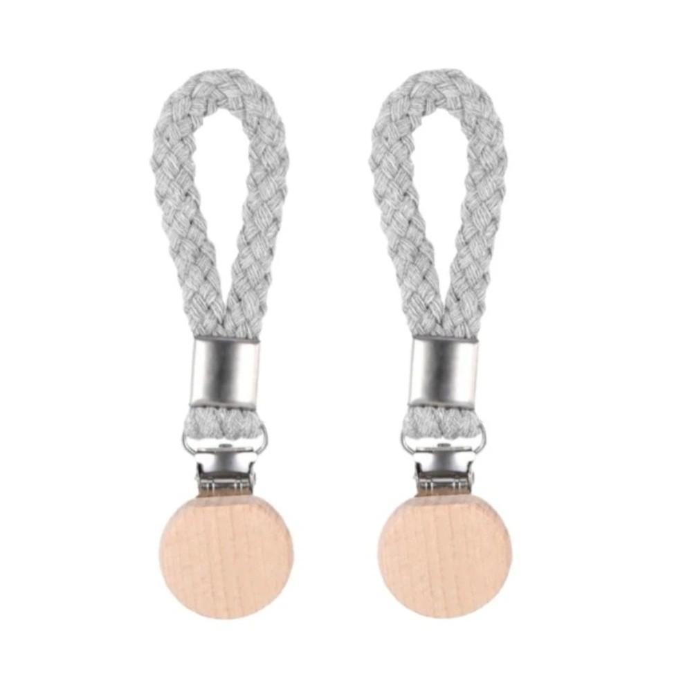 2 PCS Woven Rope Metal Storage Clip Multifunctional Wear-resistant Bathroom Towel Clip Space Saving No-Drill Hanging Clip