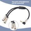 Headset Splitter, 3.5mm Headphone Mics Splitter Cable for Headset 3.5mm Male To 2 Female Microphones Headphone Splitter