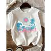 Summer Vacation Style Graphic Printed Short-sleeved T-shirt, Round Neck Casual Top,
