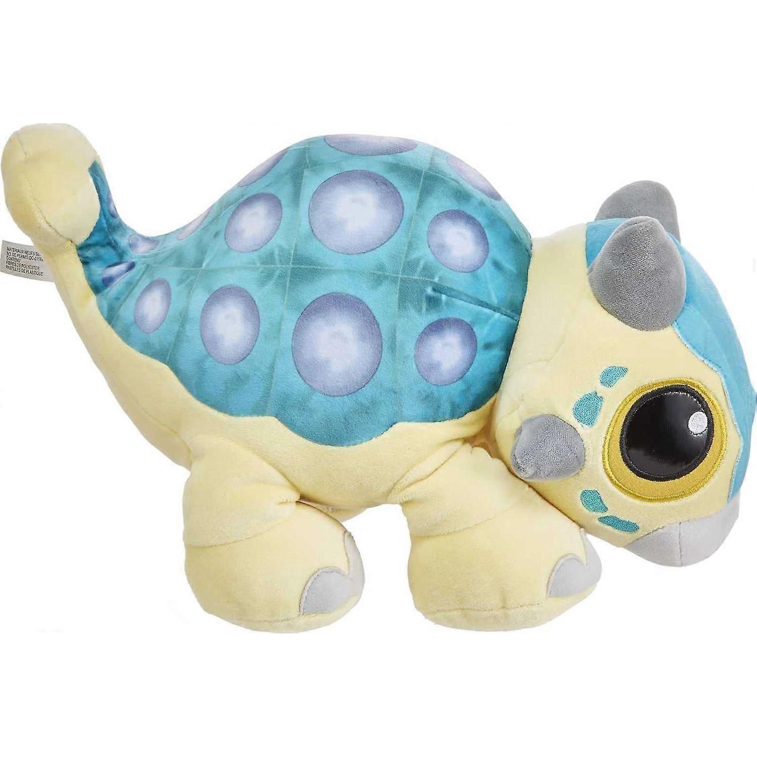 Peluche de Jurassic World Ankylosaurus Bumpy Bebé Dinosaurio de Juguete con Sonido de Rugido y Patas Flácidas; Camp Cretaceous Muñeco de Peluche