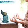 Yoga Meditation Sitting Turtle Figurine Resin Sea Turtle Statue Model Animal Sculpture Ornament Indoor Outdoor Garden Home Office Decoration
