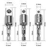 3PCS/set electric Drill Air Screwdriver Sleeve Universal Adapter Hexagonal Handle to Square Head Rotary Adapter Connect Rod Tool