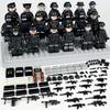 160 Black Swat Weapon Shield M8003 Human Military Doll Model Small Particle Fight