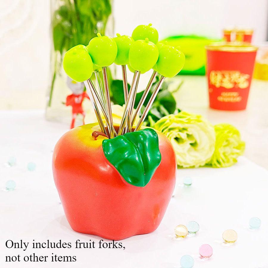 

11 шт. набор вилок Love Fruit Fork для дома, гостиной, рабочего стола, из нержавеющей стали, украшение для фруктов, симпатичная вилка для клубники и капусты