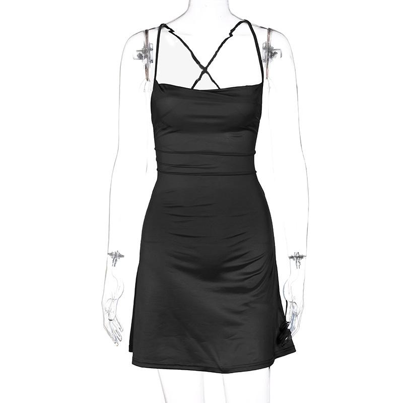 Vestido Sexy ajustado con tirantes para mujer, moda Primavera/Verano, falda sin mangas a la cadera, vestido de fiesta para mujer