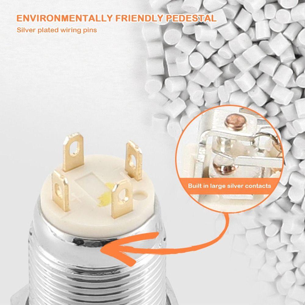 Waterproof Metal Button Switch 12mm Latching Switch New Momentary Switch  Electronic Projects