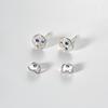 ANDYWEN 925 Sterling Silver A Pair Of Gold Faux Zircon Stud Earring Luxury Fine Jewelry For Women