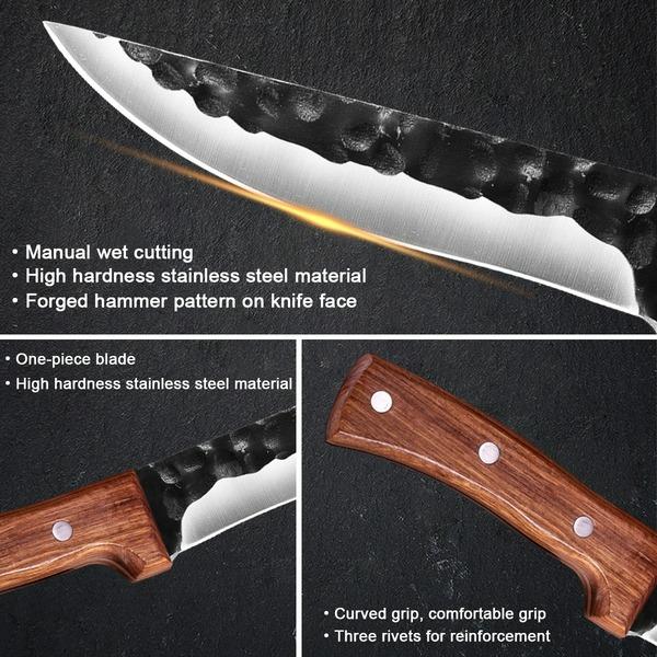 6.5inch Forged Boning Knife Stainless Steel Butcher Knife Meat Cleaver Fish Filleting Knife Professional Chef Knife Cooking Tools